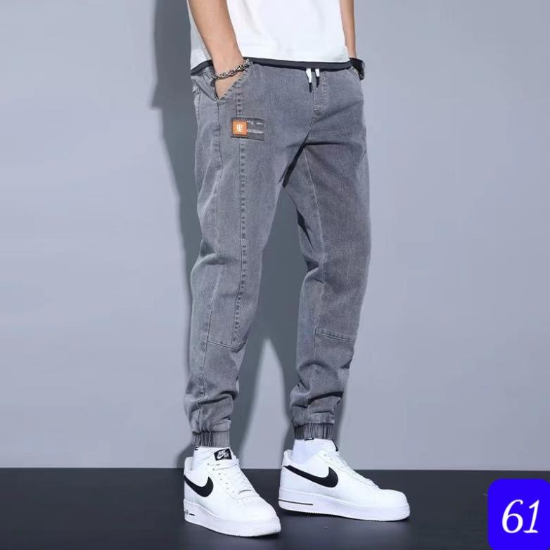 Quần jean jogger nam xám nhạt không rách gối chất bò cao cấp co dãn 4 chiều đẹp, quần rin nam from chuẩn xuong03 ®️