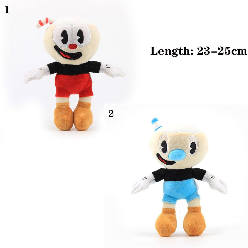 Búp Bê Nhồi Bông Mềm Hình Cuphead Màu Cầu Vồng Dễ Thương
