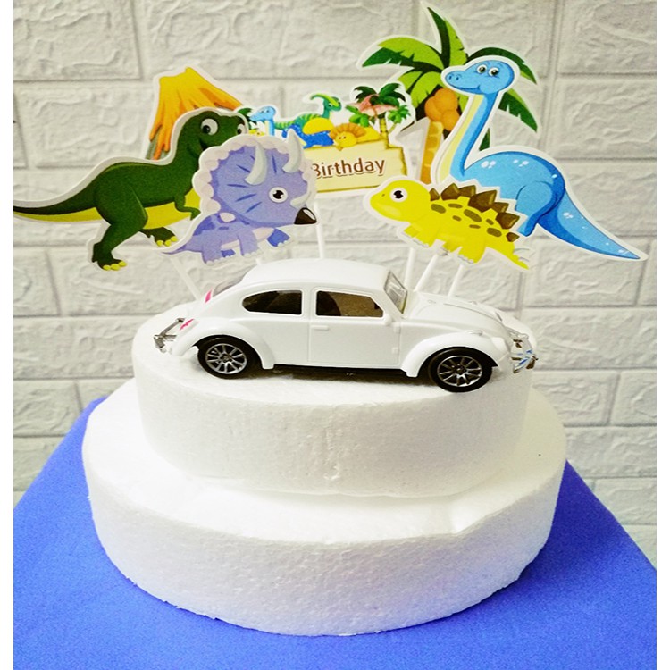 phụ kiện trang trí bánh kem [FREESHIP] xe zip cổ điển - xe oto