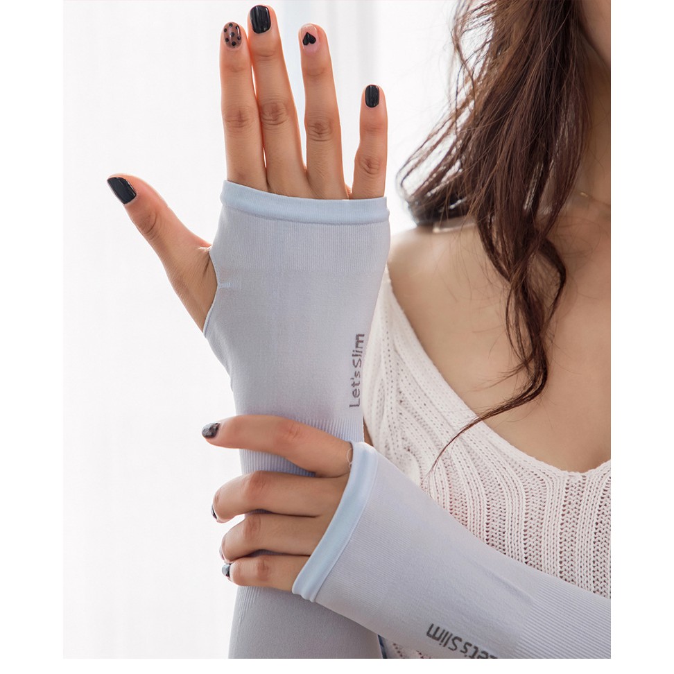 Găng tay chống nắng nam nữ A qua letslim cao cấp dày dặn chống tia UV hàng chính hãng Mitauto