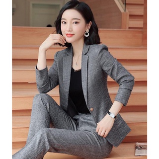Bộ áo vest công sở quần dài phong cách thời trang Hàn Quốc