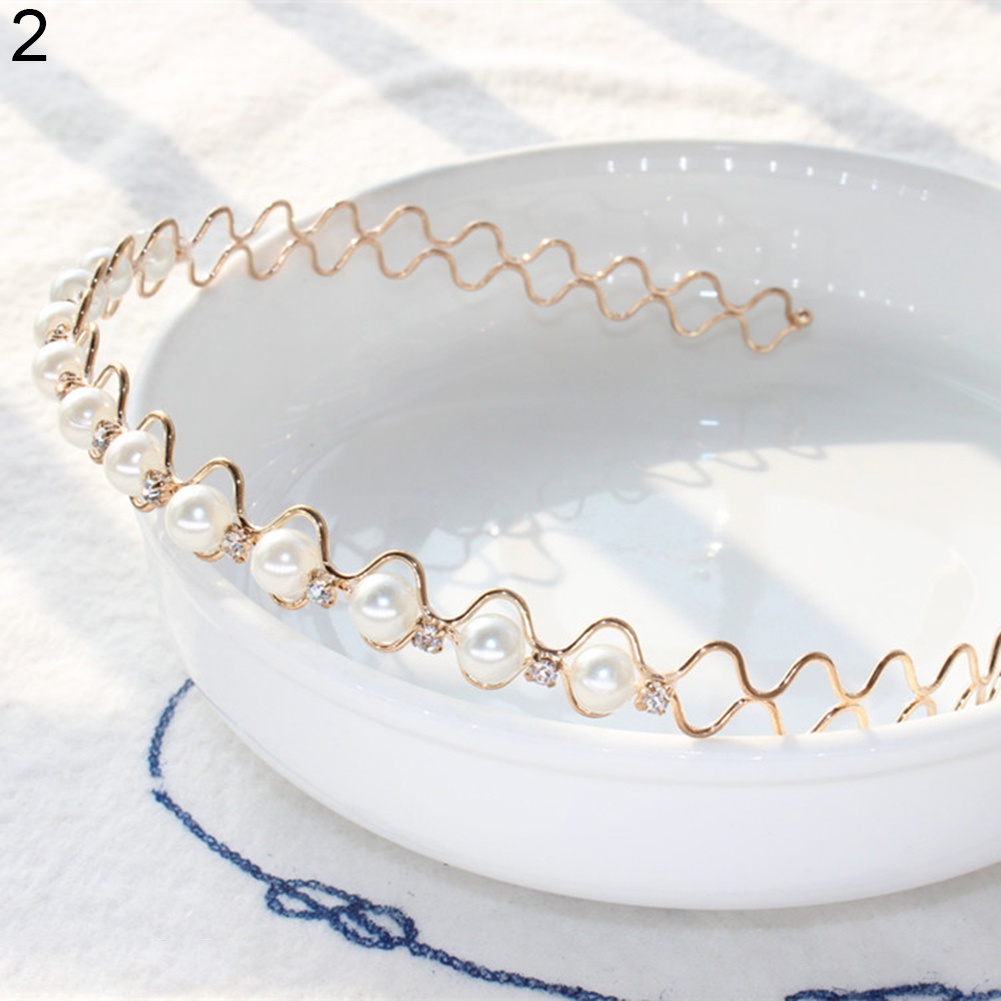 Băng Đô Cài Tóc Đính Đá Và Ngọc Trai Giả Thời Trang Cho Nữ