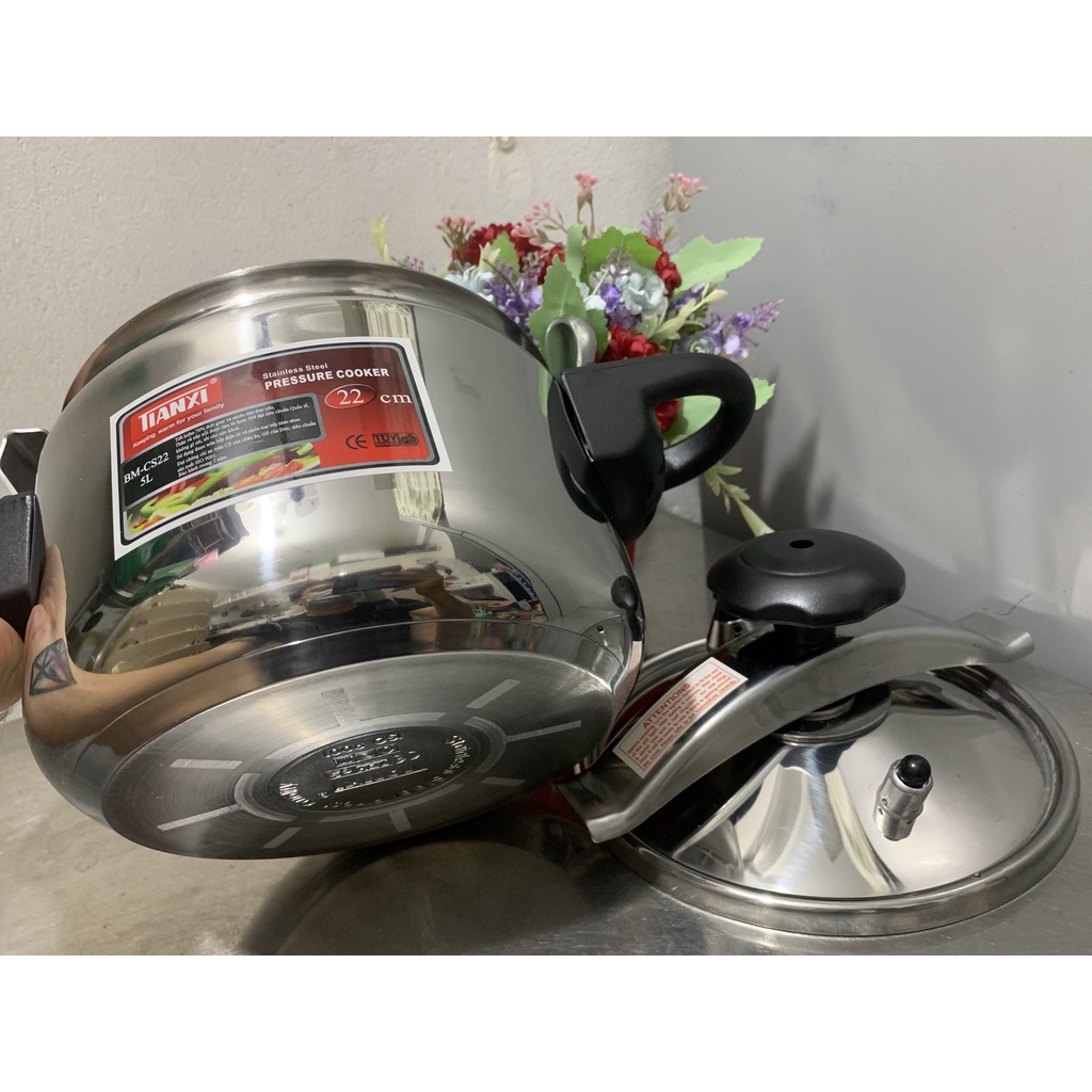 Nồi áp suất Inox cao cấp 304 Tianxi BM-CS22 / 5.0 Lít