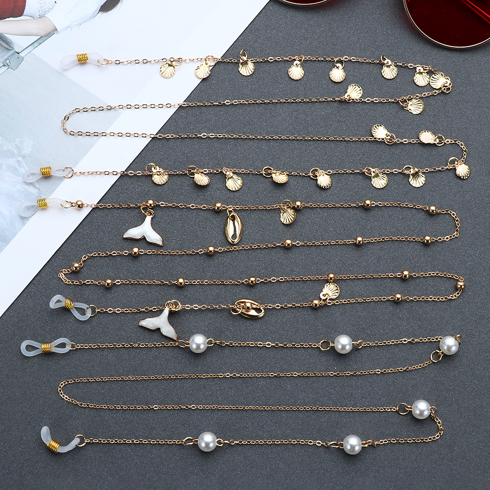 Dây Đeo Mắt Kính Đính Ngọc Trai Giả Thời Trang