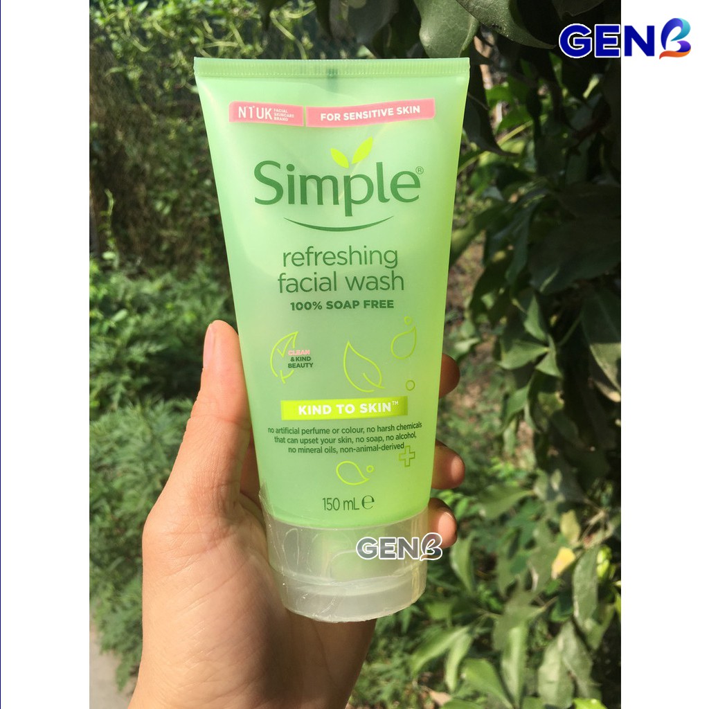 Sữa Rửa Mặt Simple Skincare CHÍNH HÃNG Srm Chăm Sóc Da Mặt Nhạy Cảm/Dầu Mụn/Khô - Gel Sửa Rửa Mặt Simple Mỹ Phẩm GENB | BigBuy360 - bigbuy360.vn