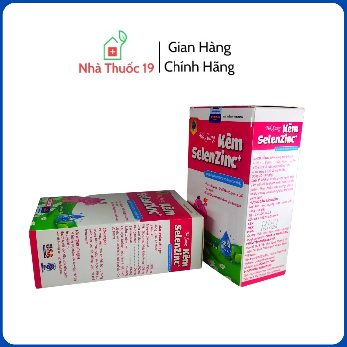 KẼM SELENZINC+  Giúp Bổ Sung Kẽm, Hỗ Trợ Nâng Cao Sức Đề Kháng, Cơ Thể Khỏe Mạnh, Tiêu Hóa Tốt Ăn Ngon Miệng