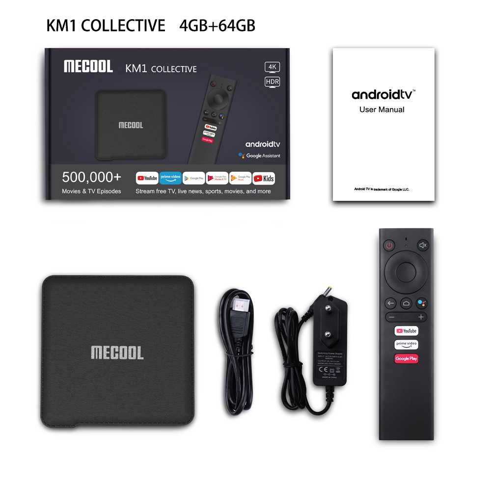 Mecool KM1 DELUXE, Android TV 9.0 Chứng Chỉ Google (Google Certificate), AMLOGIC S905X3 4gb/32gb, Remote Voice Giọng Nói