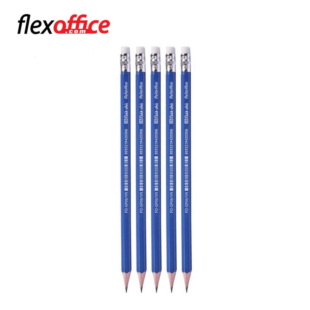 Combo 5 Bút chì gỗ 2B Flexoffice FO-GP06/VN