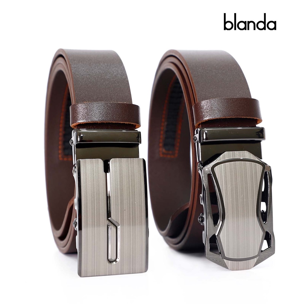 Thắt lưng nam Blanda khóa tự động da bò nappa 1 lớp, chất liệu hợp kim blazer 7TLBH25