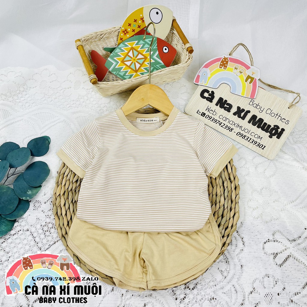 FULLSIZE(7-26kg)Bộ Minky Mom Sọc Cotton LạnhFREE SHIP Hàng Chuẩn Họa Tiết Dể Thương Cho Bé Gái Bé Trai