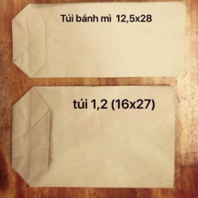 Túi giấy kraft các size(100c/xấp)
