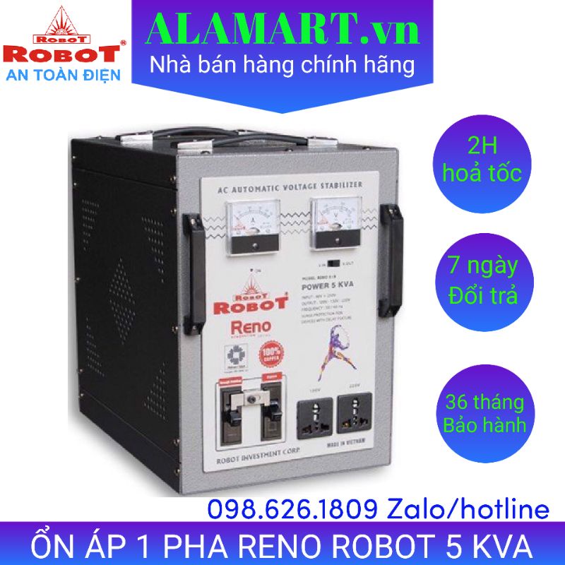 ỔN ÁP 1 PHA RENO ROBOT 5KVA