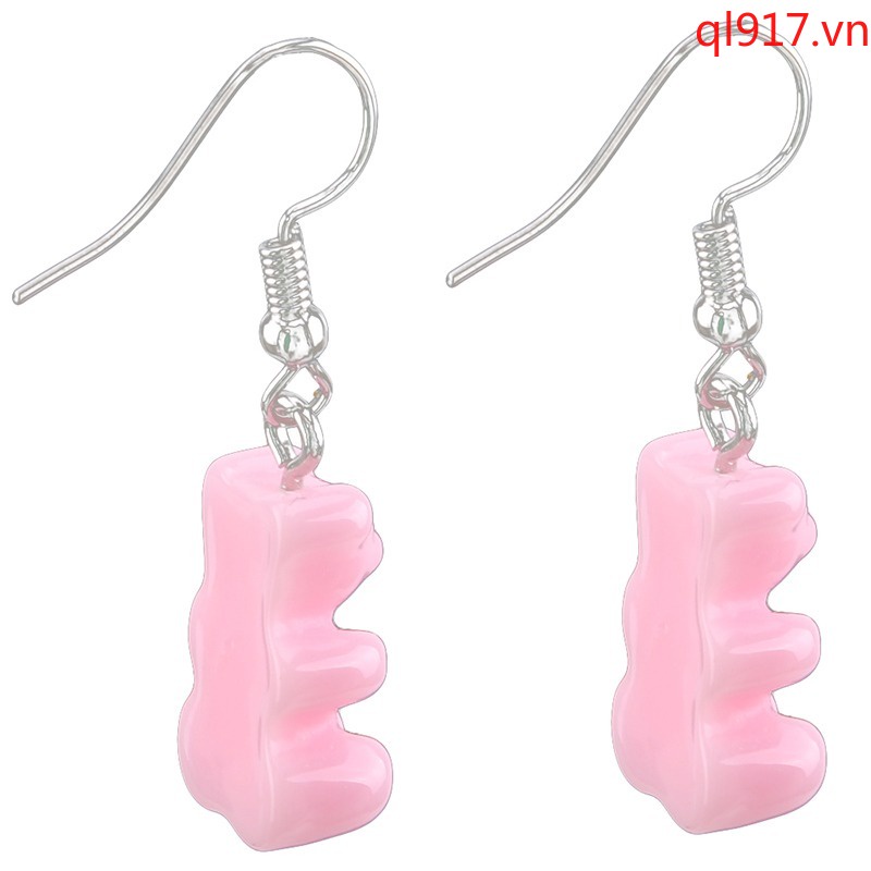 1 Cặp Bông Tai Hình Gấu Gummy Mini Dễ Thương