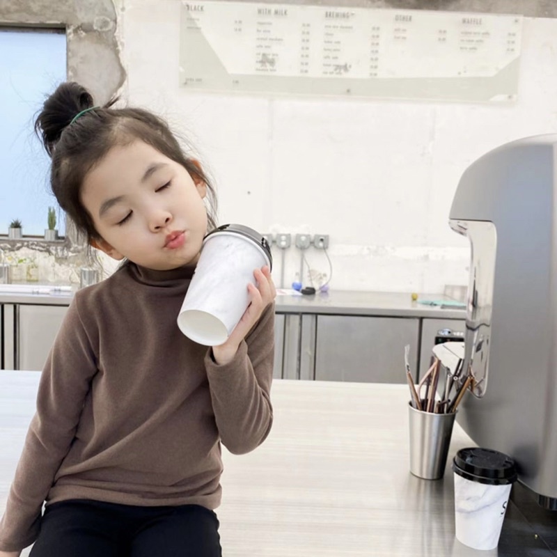 Áo Giữ Nhiệt Cho Bé, Dài Tay Cao Cổ chất nỉ ấm áp