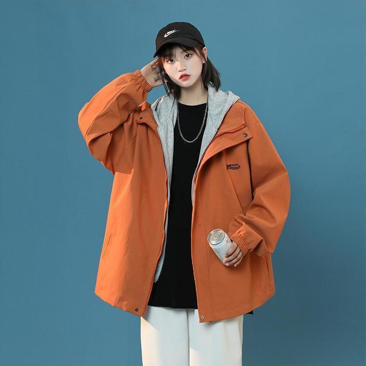 Áo khoác nam bomber  ❇Áo Khoác Nam Giả Hai Lớp Có Nón Thời Trang Hàn Quốc