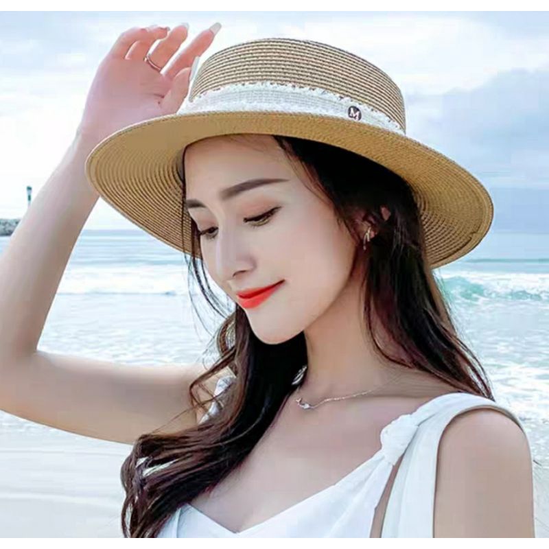 Nón mũ cói vành nhỏ đi biển đẹp thời trang Hàn Quốc Lh 0917399527