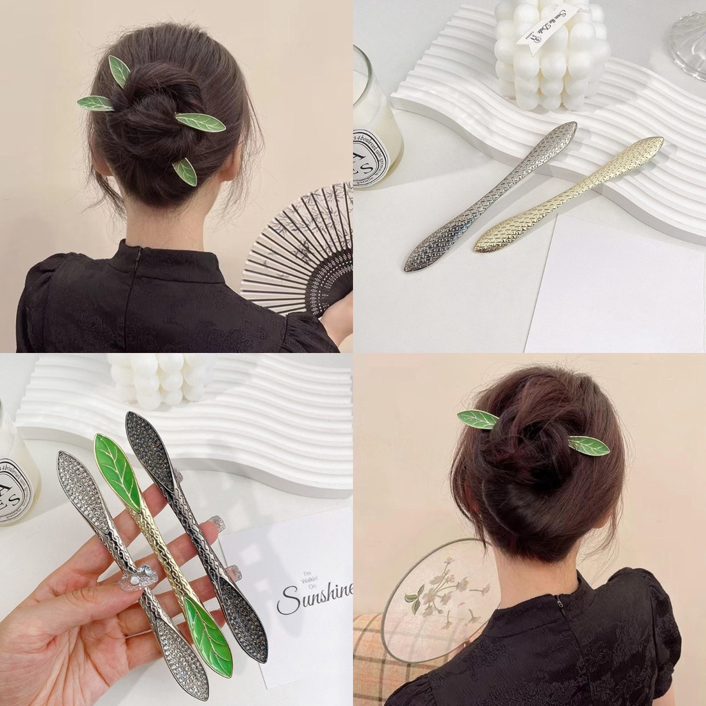 [Magpie] Kẹp Tóc Hai Đầu Bóng Tròn Phong Cách Trung Hoa Đơn Giản Và Hiện Đại Sang Trọng