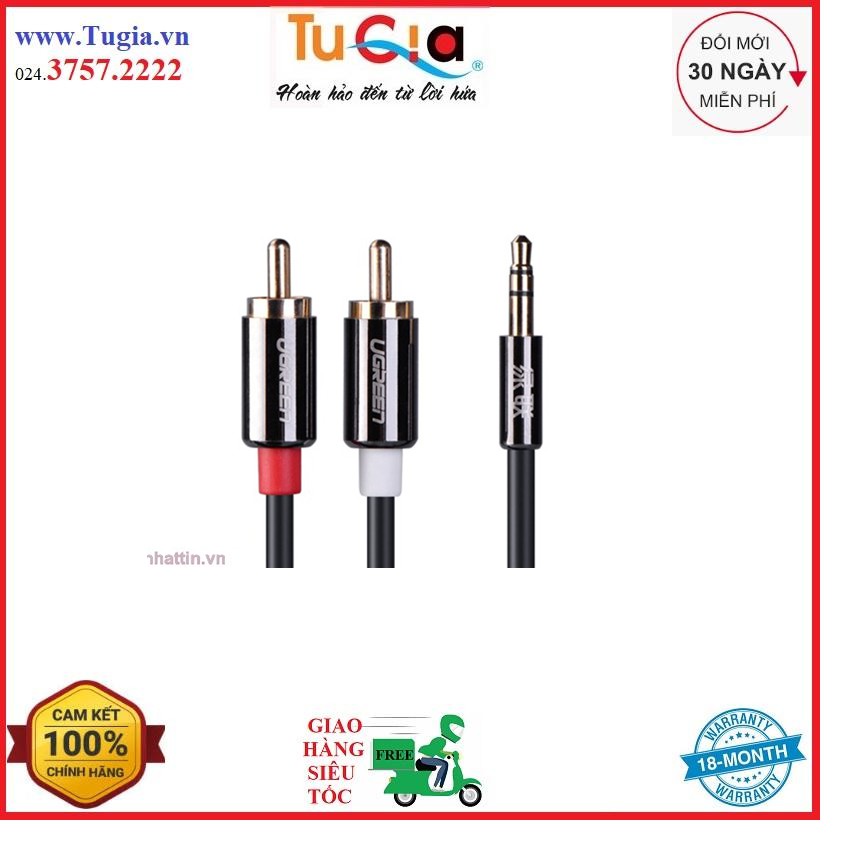 Cáp Audio Ra 2 Đầu RCA Ugreen UG-10583 (1.5m) - Hàng Chính Hãng