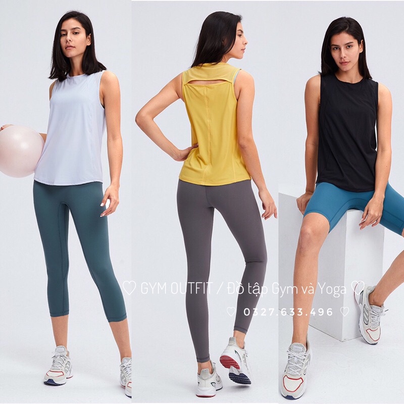 Áo Tank Tập Gym Yoga Nữ Cao Cấp - Sculpt *Cropped Tank Top Lululemon 2022