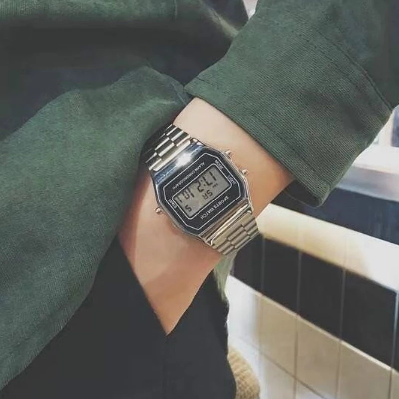 Đồng hồ đeo tay kỹ thuật số thanh lịch thời trang cho nam và nữ