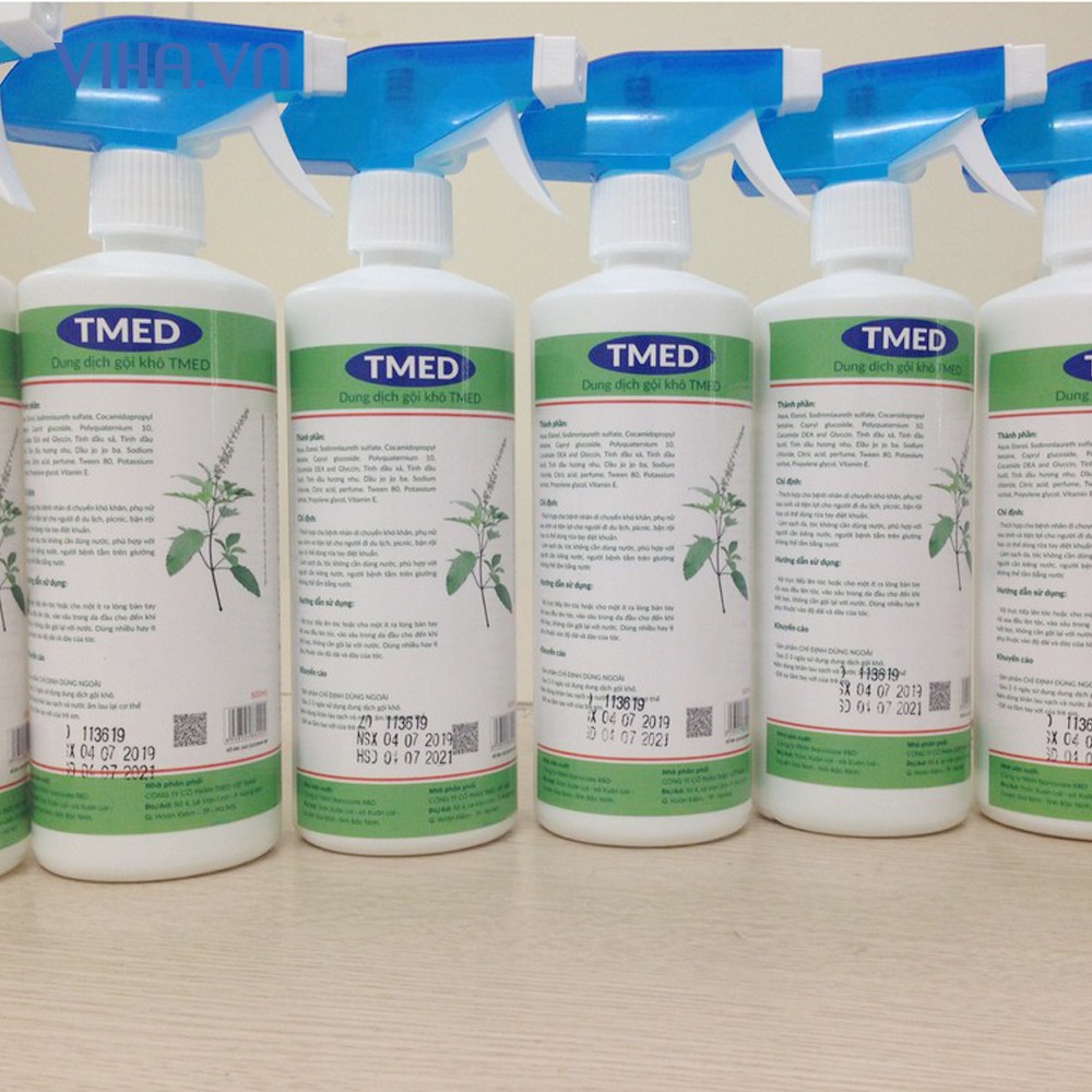 Dung dịch tắm khô / gội khô TMed 500ml