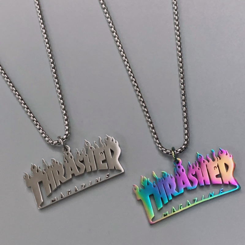 Dây Chuyền Mặt Ngọn Lửa Phong Cách Hàn Quốc Cá Tính