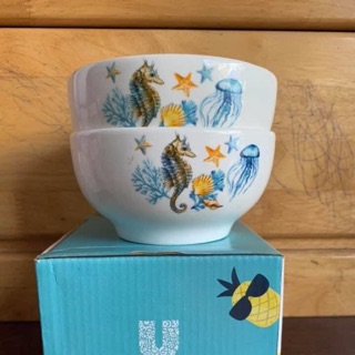 Bộ 2 chén in hình cá ngựa