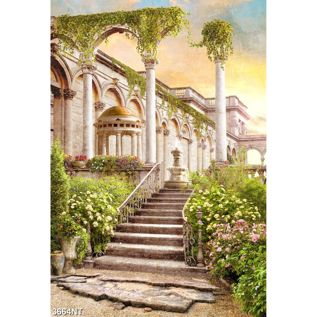 TRANH DÁN TƯỜNG 3D HÌNH ẢNH CỬA SỔ,CỬA SỔ NHÌN RA PHONG CẢNH,VÒM CỬA SỔ PHONG CÁCH VINTAGE