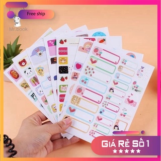 Combo 3 Name Sticker Dán Nhãn Tên Giấy Đánh Dấu Chống Thấm Nước Mix Mẫu cute Dễ Thương Cho Bé phukienvppbinhduong