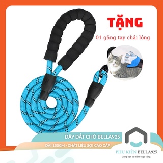 Dây dắt chó lớn Bella925 dây xích chó mèo dắt đi dạo vệ sinh dài 150cm chốt kim loại