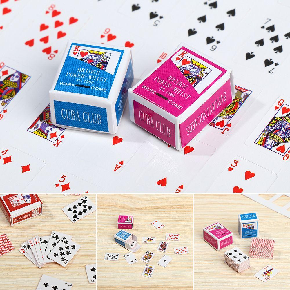 BEBETTERM 1 Bộ Bài Poker Mini Tỉ Lệ 1: 12 Cho Nhà Búp Bê