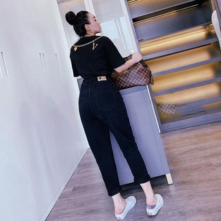 Quần baggy kaki nữ khóa kéo Basic