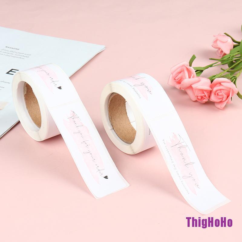 Cuộn 120 nhãn dán họa tiết Thank You For Your Order trang trí gói hàng độc đáo
