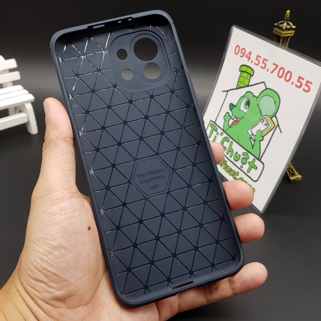 [Ảnh Thật] Ốp Lưng Xiaomi Mi 11 Dẻo Carbon Phay Xước Chống Sốc
