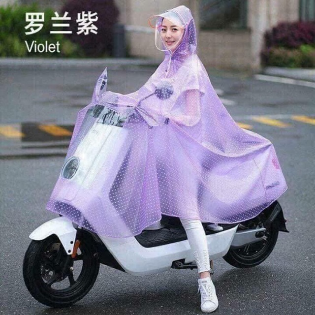 Áo mưa dẻo chấm bi