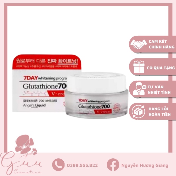 Kem dưỡng trắng da 7Days Glutathione 700 - Guu