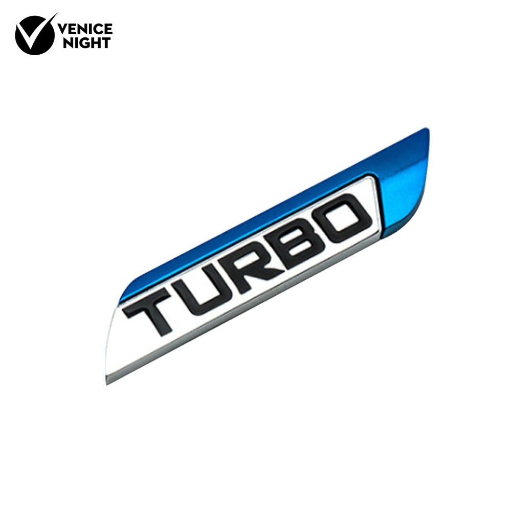 Logo chữ " turbo " dán trang trí xe ô tô