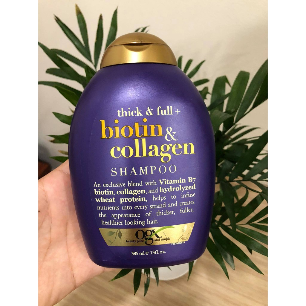 Dầu gội-xả Biotin &amp; collagen OGX Kích thích mọc tóc ngăn ngừa rụng tóc