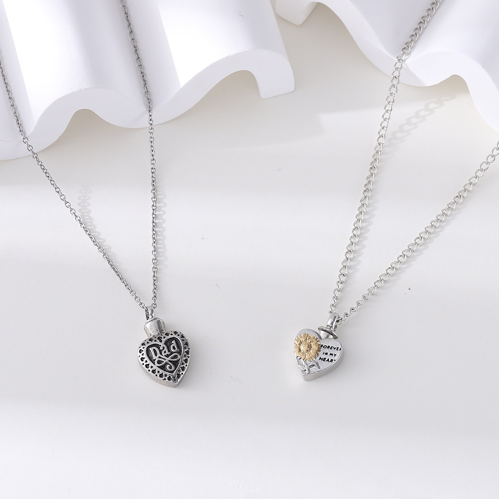 Vòng cổ Bạc Mặt Hình Hoa Hướng Dương 45cm Màu Sắc Đơn Giản