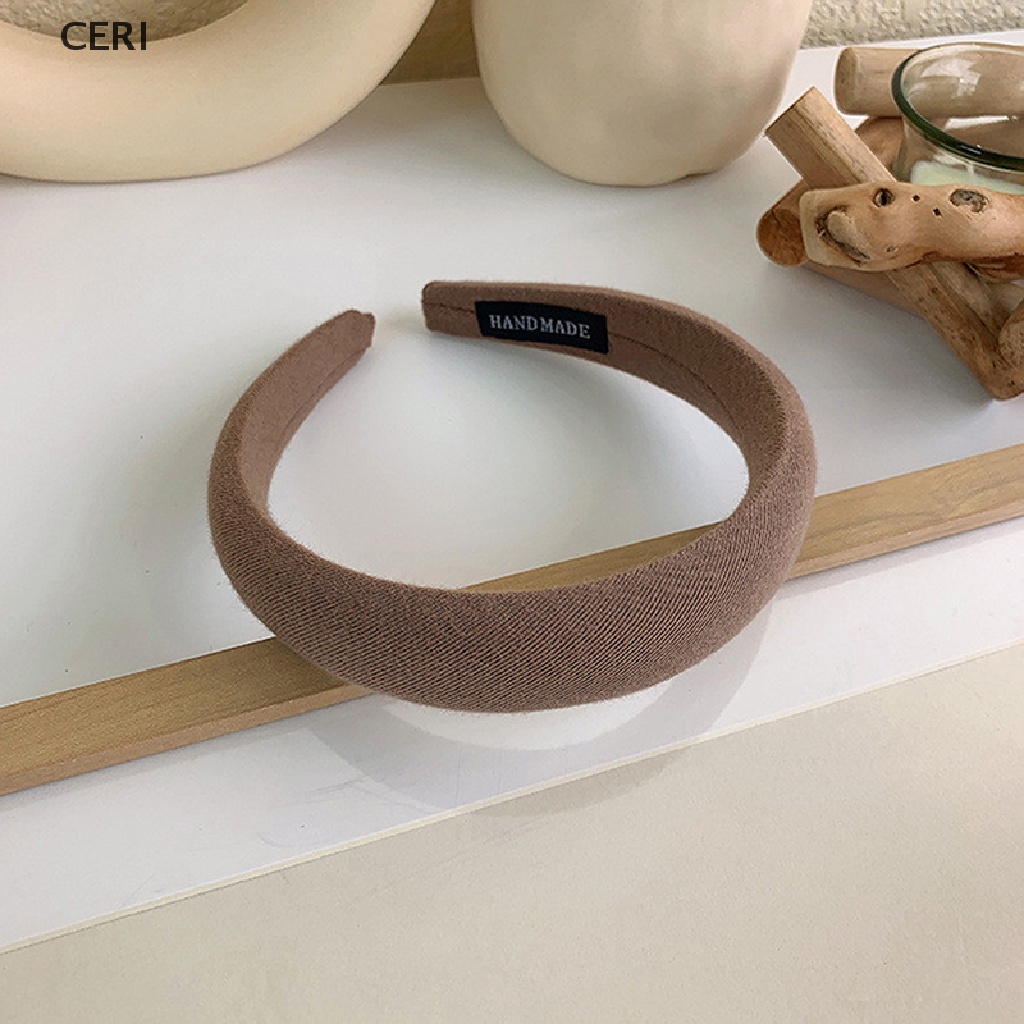 Cài tóc vải bản rộng màu trơn cho nữ/ các cô gái