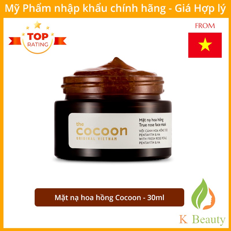 Mặt Nạ Hoa Hồng Cocoon - Cocoon True Rose Face Mask - Hàng Việt Nam Chính Hãng - 30ml