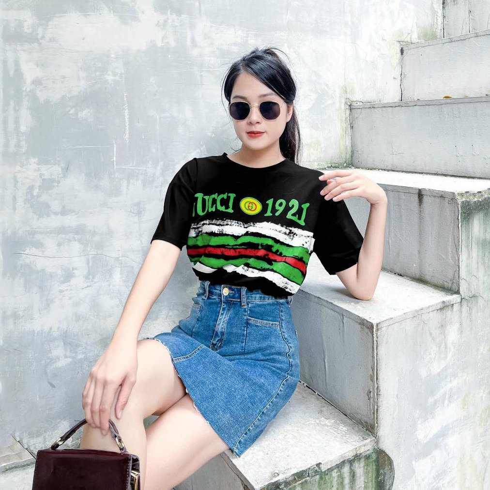 Áo Thun Form Rộng Guc.ci Hàng VNXK, Chất Vải Cotton Thoáng Mát.