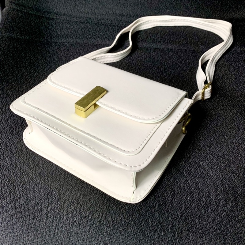 Túi Đeo Chéo Mini Da PU Trơn Bốn Màu Phong Cách Vintage Vừa Điện Thoại