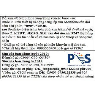 Phôi sim 4G Mobifone tự đổi tại nhà