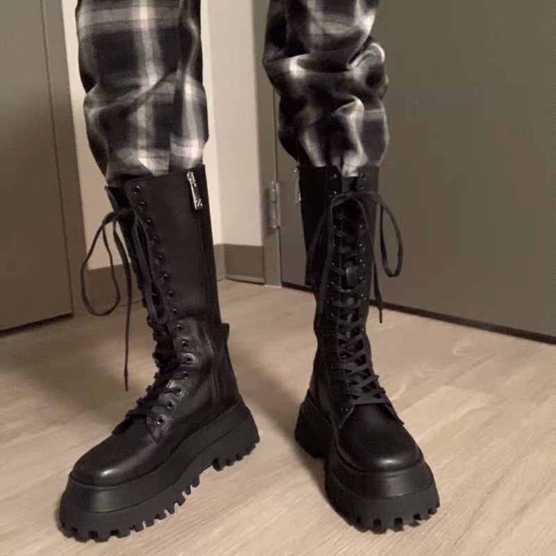 Boots nữ cao đế bánh mì đan dây giá rẻ