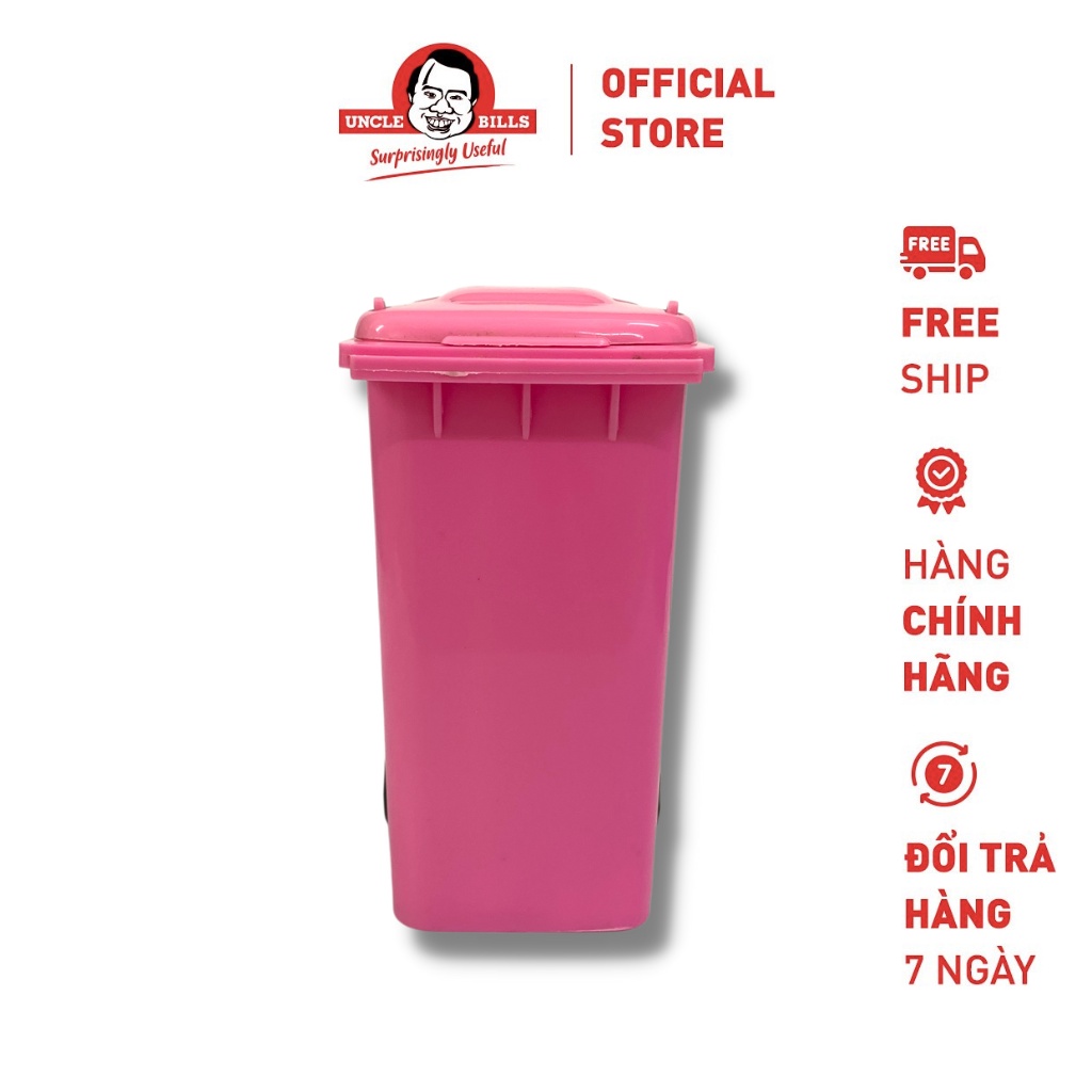 Thùng Rác Nhựa Nhỏ Có Bánh Xe Uncle Bills TM0336
