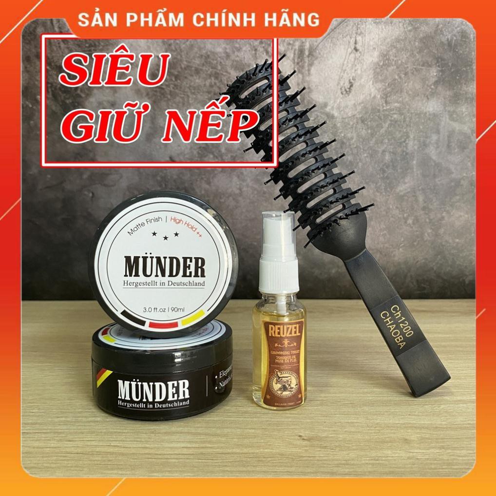 Wax Vuốt Tóc Nam MUNDER + Tặng Lược + Tặng Reuzel Tonic 20ml | Keo vuốt tóc nam | Gel vuốt tóc nam