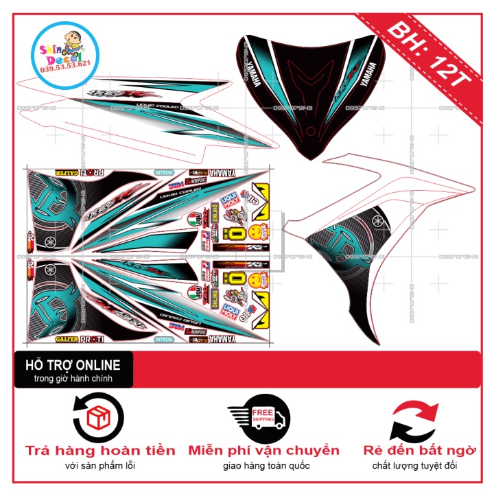 TEM RỜI EX 2011 LC PHỐ DECAL -- SHIN DECAL 2