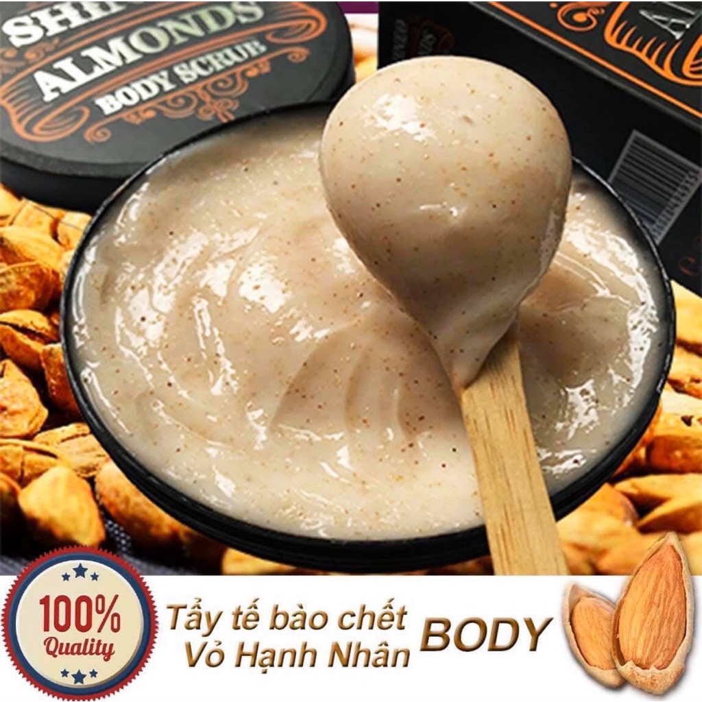 Tẩy tế bào chết body Vỏ Hạnh Nhân ngăn ngừa viêm nang lông SHINEO 300gr | BigBuy360 - bigbuy360.vn