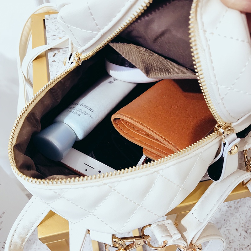 Ba lô CHUWANGLIN bằng da PU nhỏ gọn thời trang cho nữ